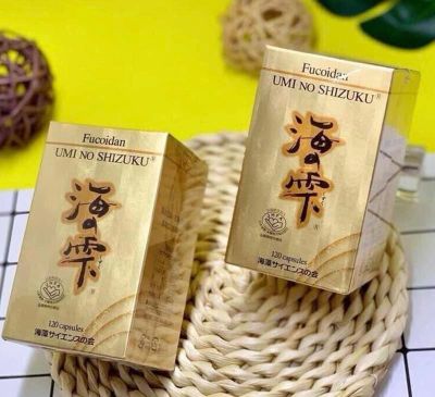 Viên Uống Hỗ Trợ Điều Trị Ung Thư Fucoidan Umi No Shizuku Nội Địa Nhật Bản (lọ vàng)